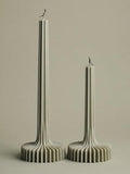 LAWA Set of 2 Vase Candle - Beautiful Handmade Pillar Unscented Soy Wax Elegant Aesthetic Housewarming Gift Home Room Shelf Decor Idea (Jade) - color: Jade