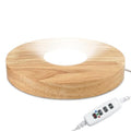 Wood LED Light Base - Crystal Display Stand for Glass Art/Acrylic, 3 Light Modes with 10-Level Dimming & Auto Timer (Yellow, 5.9 inch) - color: Yellow, size: 5.9 inch