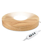 Wood LED Light Base - Crystal Display Stand for Glass Art/Acrylic, 3 Light Modes with 10-Level Dimming & Auto Timer (Yellow, 5.9 inch) - color: Yellow, size: 5.9 inch