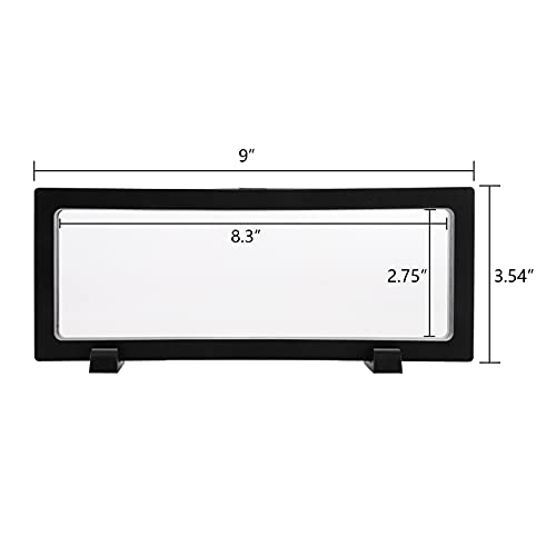 Dicunoy 6 PCS 3D Floating Display Case, Coins Display Stand Holder for Jewelry, Large Suspension Money Frame Box for Dollar Bill, Medallions, Fossils, Rocks, Stamps, 9" x 3.54" x 0.75"