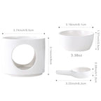 Essential Oil Burner for Scented Oil, Oil Warmer, Tealight Wax Melt Warmer, Candle Diffuser, Tea Light Holder, White - color: White
