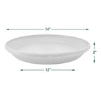 PSW Pot Collection AP35C 14-inch Plastic/Stone/Wood Composite Plant Saucer Drip Tray – No Drainage Hole (Drillable), Indoor/Outer Water Tray, Chocolate - color: Chocolate, size: 14-Inch