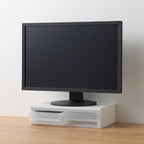 無印良品 MUJI 2461171 Steel Monitor Stand, Approx. 15.0 x 10.2 x 3.9 inches (381 x 260 x 100 mm)