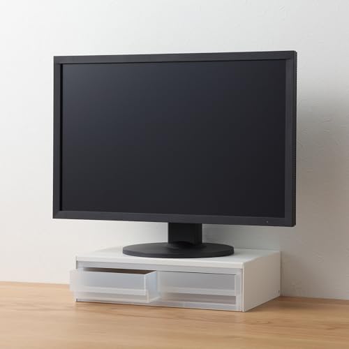 無印良品 MUJI 2461171 Steel Monitor Stand, Approx. 15.0 x 10.2 x 3.9 inches (381 x 260 x 100 mm)