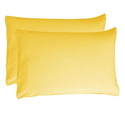 Sfoothome Queen Hotel Luxury 4-Piece Bed Set - Extra Deep Pocket, 1800 Series, Wrinkle & Fade Resistant, Sheet & Pillow Case Set (Queen, Yellow) - color: Yellow-4 Pieces, size: Queen