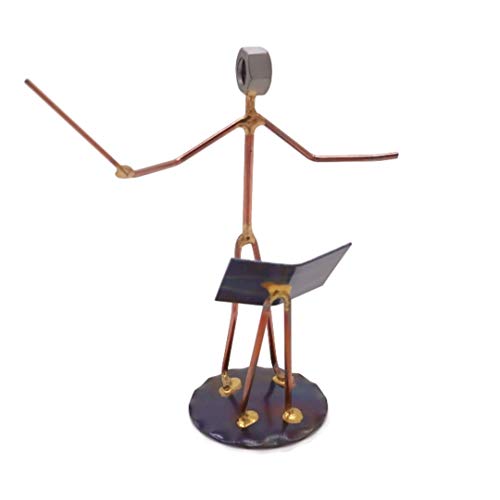 Musical Director Handmade Metal Figurine by Rock Creek Metal Craft - Hand Welded Metal Art & Recycled Metal Sculptures - Unique Desk Accessories, Medical Office Decor, & Musical Director Gifts - style: Musical Director