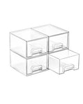 Vtopmart 4 Pack Small Clear Stackable Storage Drawers,Acrylic Bathroom Makeup Organizer,Plastic Storage Bins For Vanity, Undersink, Kitchen Cabinets, Pantry, Home Organization - style: 4pack-Clear