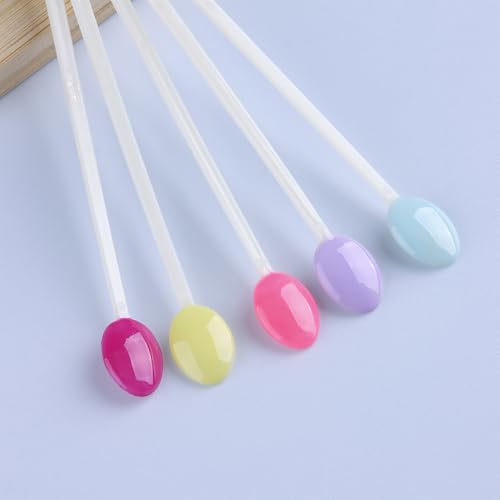 150 Pcs Nail Swatch Sticks with Ring, Natural Beige Spoon Shaped Nail Art Polish Color Display Practice Tips, Acrylic False Nail Sample Sticks Practice Tools for Home or Salon Use - color: Beige Spoon Shaped