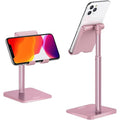 OMOTON Cell Phone Stand, Adjustable Angle Height Desk Phone Dock Holder for iPhone Air/17 Pro Max / 11 Pro/XS Max/XR, Samsung Galaxy S20 / S10 / S9 / S8 and Other Phones (3.5-7.0-Inch), Rose Gold - color: Rosegold