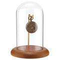 PH PandaHall Pocket Watch Glass Display Dome Cloche with Hook 5.7"x7.6" Watch Display Jar Clear Glass Dome with Wood Base Plant Watch Ornament for Watch Plants Medals Display Collectibles - size: 5.7x7.6 Inch