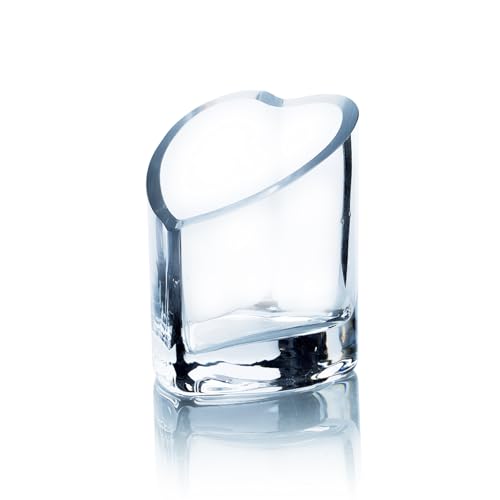 WGVI Clear Glass Heart Tea Light Votive Candle Holder, Width 3", Height 4", Clear Small Slant Cut Heart Glass Candleholders, Tiny Container, Valentine Gift, Tabletop Décor, 1 Piece - size: Clear Heart 4"H