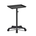 Black Salon Tray Height Adjustable Hair Color Tray with Wheels for Spa or Home Use - color: M-black