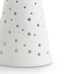 Kahler Nobili Tealight Candle Holder High, Snow White, 10" H, Designed by Bache & Bendix Becker, Gift Box Included