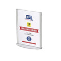 M&T Displays Double Sided Oval Clear Acrylic Leaflet Holder 4x6 inch Pocket Desktop Table Stand Desk Organizer Menu Advertising Flyer for Restaurant Hotel Office (10 pack) - size: 4x6