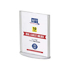 M&T Displays Double Sided Oval Clear Acrylic Leaflet Holder 4x6 inch Pocket Desktop Table Stand Desk Organizer Menu Advertising Flyer for Restaurant Hotel Office (10 pack) - size: 4x6