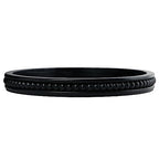 Creative Co-Op Farmhouse Decorative Round Wood Tray with Hobnail Edge, Black - color: Black, style: Tray