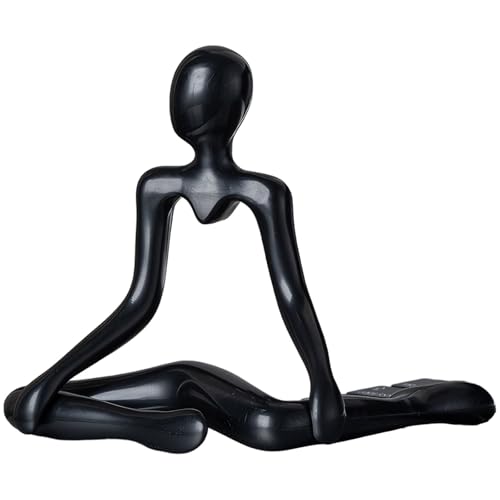 Modern Abstract Sculpture for Home Decor Contemporary Art Statue Minimalist Decorative Figure - color: Black