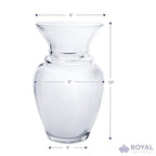 Royal Imports Glass Flower Vase Clear Modern Decorative Centerpiece Urn Wide Mouth Classic Everyday Rose Gathering Wedding Table Bouquet Holiday-Stripes