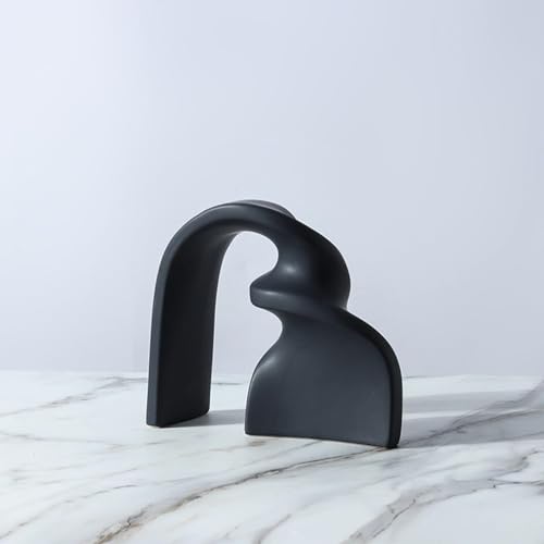Cool Stuff to Put on Shelves Abstract Art Sculpture Decoration Decoration Living Room for Bedroom Table Decoration Office Apartment Sculptures and Statues Decor Room Decor Aesthetic(Black) - color: Black