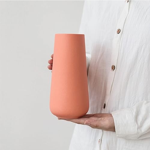 Blue Ceramic Vase, 7.7" H, Minimalist Modern Home Decoration, Matte Design for Fireplace Bedroom Kitchen Living Room Centerpieces Office Desk, Fit for Holding Dried Flowers, Fresh Flowers - color: Blue
