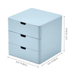 3-Drawer Vanity Organizer, Compact Storage Organization Drawers Blue - color: Blue