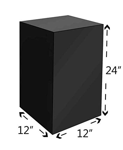 Acrylic Art Sculpture Stand Pedestal Display Black 12" x 12" x 24"h
