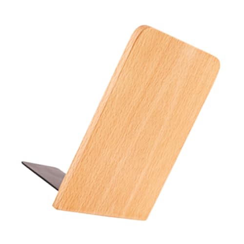 1 Piece Book End Wooden Bookend L-Shaped Books Holder Stand Organizer Square Head Decorative Bookends Book Stopper Divider Bookend Organizer for Home Library Office, Small