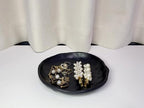 Key Bowl Black Key Dish for Hallways Small Trinket Dish Round Ring Bowl Decorative Jewelry Tray for Entryway Dresser Bathroom Decor