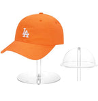 Acrylic Hat Display Stand, 8'' Clear Domed Baseball Cap Rack, Durable Tabletop Cowboy Hat Holder Wig Stand Hat Organizer Stand for Closet, Vendors, Counter, Salons - size: Fixed 8" - 1 Pack