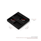 Oirlv Microfiber 4 Slots Jewelry Earring Display Tray Stackable Modular Jewelry Organizer - style: P13703