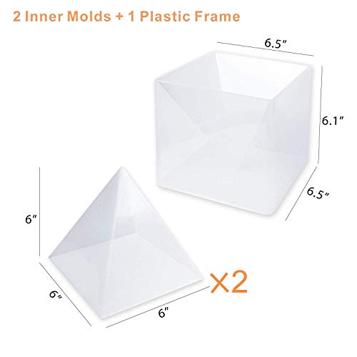 LET'S RESIN Pyramid Molds for Resin,Large Silicone Pyramid Molds,Silicone Resin Molds for DIY Memorial Gifts, Jewelry,Great for Paperweight, Home Decoration(Height:15cm/5.9inch) - color: Pyramid Mold