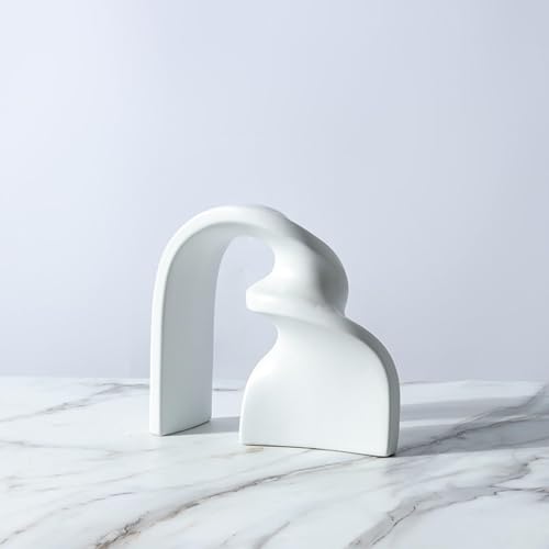 Cool Stuff to Put on Shelves Abstract Art Sculpture Decoration Decoration Living Room for Bedroom Table Decoration Office Apartment Sculptures and Statues Decor Room Decor Aesthetic(White) - color: White