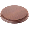 Plymor Solid Walnut Round Wood Display Base with Ogee Edge, 7.5" W x 7.5" D x 0.75" H - size: 7.5" x 7.5" x 0.75"