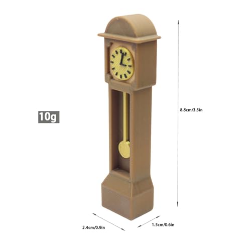 Fenteer Thinker Desktop Figurine Set Abstract Sculpture Decorative Ornament Minimalist Clock Mini Furniture Suitable for Gift Giving Home Decoration Office Bo