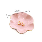HANKOR 4.7 inch Small Ring Dish, Ceramic Jewelry Holder Tray, Pink Catch All Trinket Bowl for Keys Rings Earrings - color: Pink
