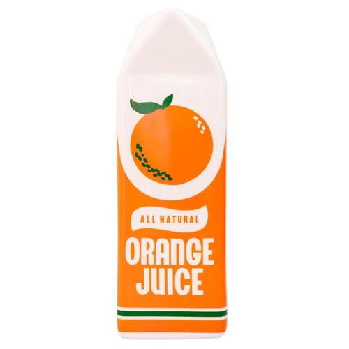 ban.do Vintage Inspired Orange Juice Vase, The Original Rise and Shine Decorative Ceramic Vase, OJ Carton, Retro/Unique/Eclectic/Novelty Accent for Home/Kitchen/Office, Orange Juice - color: Orange Juice