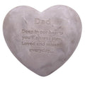 Wowser Heart Shaped Memorial Stone, Sympathy Gift, Remembrance Garden Accent, 6 Inches (Dad)