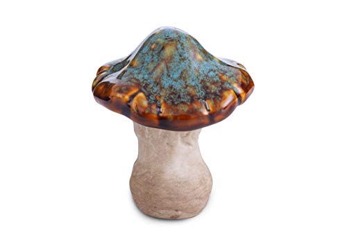 Ceramic Mushrooms Figurine Garden Decor, Lawn Mushrooms Decor, Garden Pots Decoration, Set of 4, 3 Inches High - style: Small-4