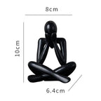 Baoblaze Abstract Figure Sculpture Decorative Figurine Collectible Desktop Ornament Modern Statue Retro Wall Decal Art Decor PVC Sticker for Living Room Kitche