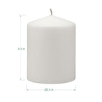 Stonebriar 3 Pack Tall 3 x 4 Inch 35 Hour Long Burning Unscented White Wax Pillar Candles - size: 3" x 4", style: Pack of 3