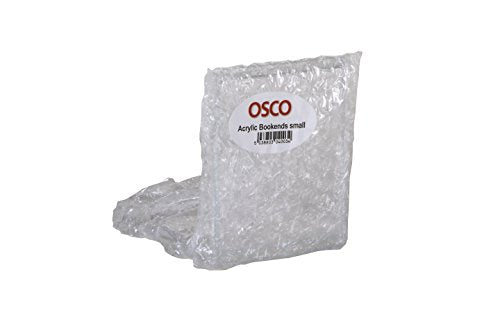 OSCO Clear Acrylic Very Small Bookends, ABE-2 - color: Clear (Small), size: zzzz-s, style: Single