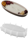 Oval Candle Boat Jar Molds, Creative Silicone Vessels Pot Molds, Concrete Container Storage Tray Making Moulds for Storage Holder Jewelry Box Vase Aroma Cup (S) - color: S