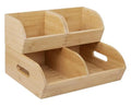 Potato and Onion Storage Bin – Stackable Ventilated Bamboo Storage System for Kitchen Counter or Pantry – Multi-Level Produce Organizer for Garlic, Fruits & Vegetables