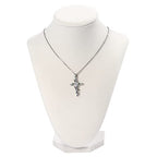 Julysky 3D Necklace Display Stand For Selling,Velvet Chain Jewelry Bust Holder Organizer (1, beige) - color: beige