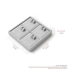 Oirlv Microfiber 4 Slots Jewelry Earring Display Tray Modular Customizable Jewelry Tray - style: P13502