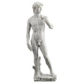 Veronese Design 20 1/8 Inch David by Michelangelo Resin Sculpture Painted Marble White Finish - size: Large