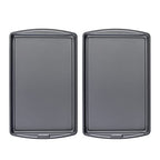 GoodCook Everday Nonstick Carbon Steel 17 x 11-Inch Baking Sheet Set, 2 Pack – Medium Sized Cooking Pans, Bakeware Set, Cookie Sheets for Baking, Oven Pan Set - size: 11" x 17" (2-Piece Set)