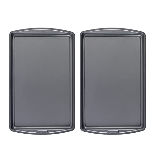 GoodCook Everday Nonstick Carbon Steel 17 x 11-Inch Baking Sheet Set, 2 Pack – Medium Sized Cooking Pans, Bakeware Set, Cookie Sheets for Baking, Oven Pan Set - size: 11" x 17" (2-Piece Set)