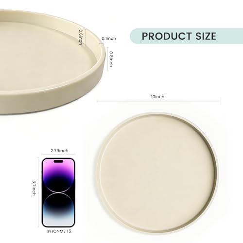 1 Pack 10" Bathroom and Vanity Tray, ABS Bathroom Counter Organizer, Coffee Table Decor for Perfume, Candles, Keys &More. Kitchen Countertop Organizer, Decorative Tray Soap Holder, Yellow - color: Yellow, size: 10"