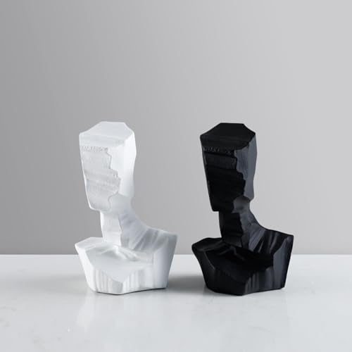 Cool Stuff to Put on Shelves Sculptures Decoration Modern Abstract Art Deco Sculpture Figures Items for Living Room Bedroom Office Table Room Decor Aesthetic(Black a) - color: Black a